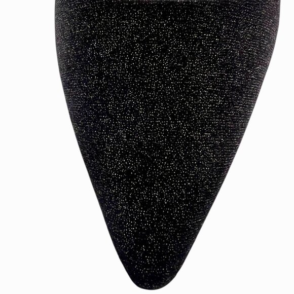 Call It Spring Slip-on Heels Pointed Toe Pumps Black Faux Suede w/Silver 9 NEW - Picture 3 of 9